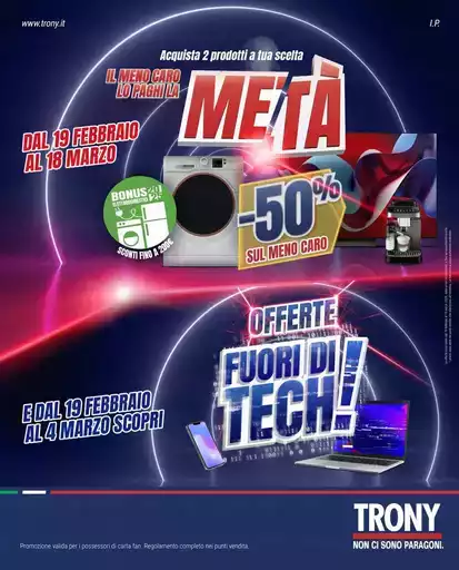 TRONY - VOLANTINO - Informatica TV Telefonia e Elettrodomestici online