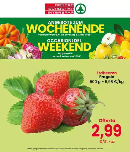 Occasioni del weekend