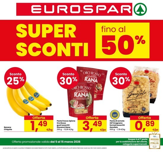 Sconti fino al 50%