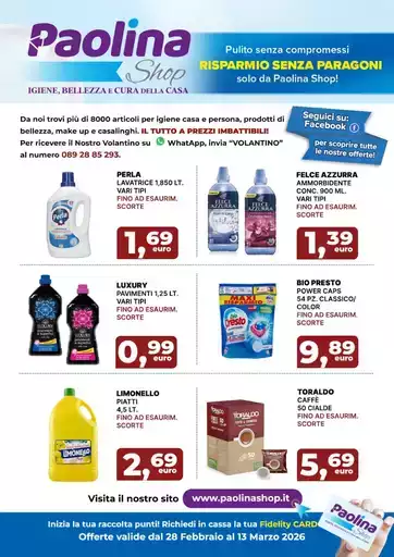 Offerte valide dal 28 febbraio al 13 marzo