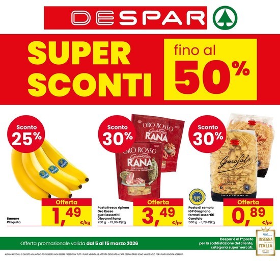 Sconti fino al 50%