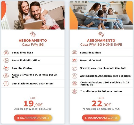 Abbonamento casa FWA 5G Abbonamento casa FWA 5G