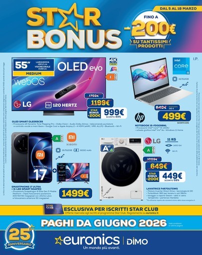 STAR BONUS - FINO A 200 EURO