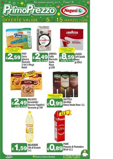 Offerte valide dal 5 al 15 marzo 2026
