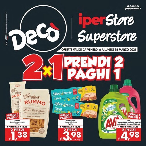 2x1 Prendi 2 paghi 1