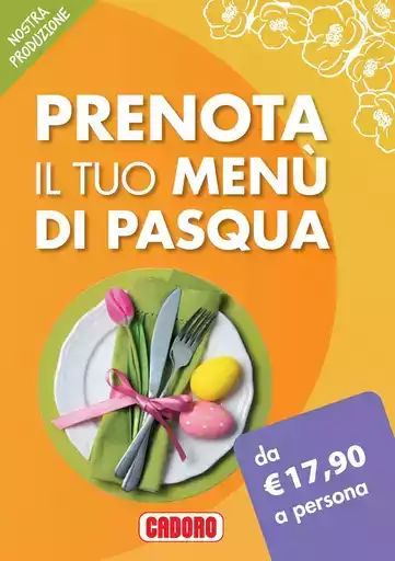 PRENOTA IL TUO MENÙ DI PASQUA