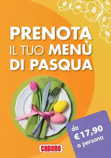 PRENOTA IL TUO MENÙ DI PASQUA