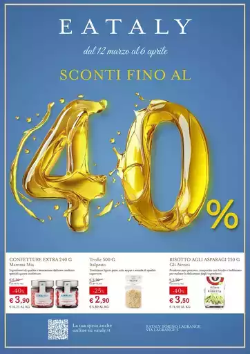 SCONTI FINO AL 40%