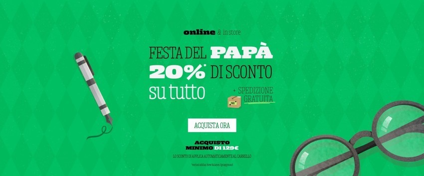 Festa del papa 20% di sconto