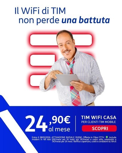 Il Wifi di TIM non perde una battuta Il Wifi di TIM non perde una battuta