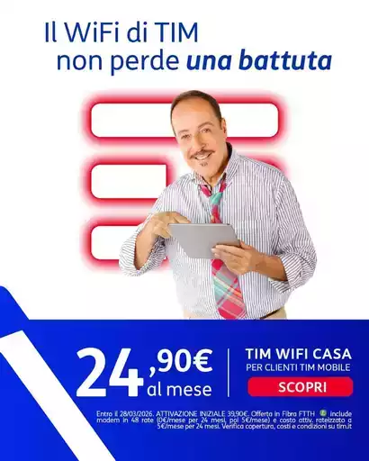 Il Wifi di TIM non perde una battuta