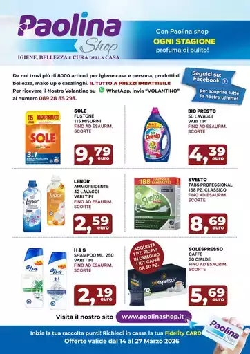 Offerte valide dal 14 al 27 marzo
