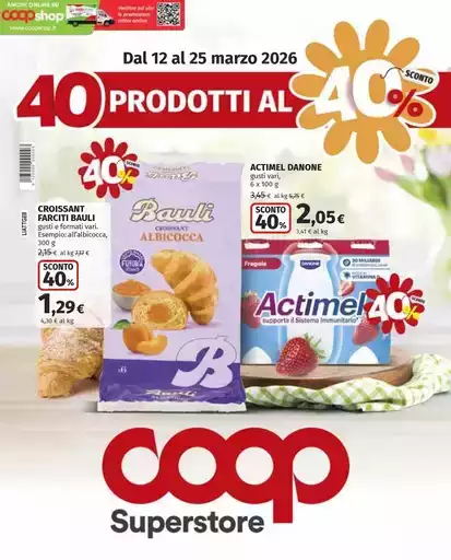 40 prodotti al 40% di sconto