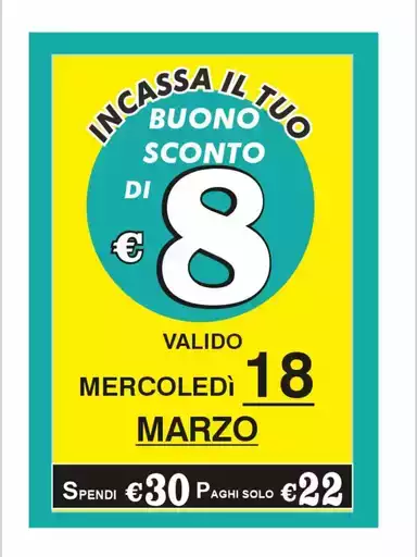 Buono sconto di 8 euro
