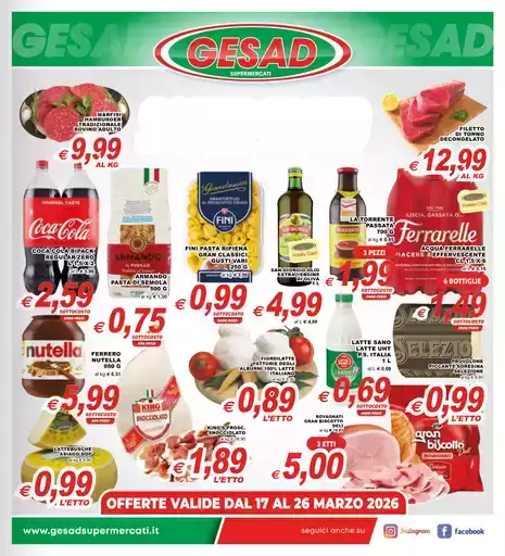Offerte valide dal 17 al 26 marzo
