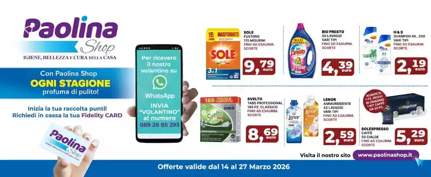 Offerte valide dal 14 al 27 marzo 2026