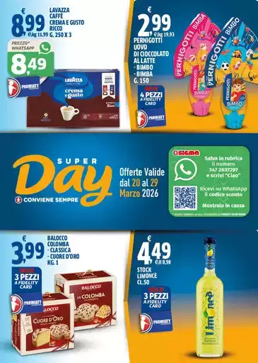 Offerte valide dal 20 al 29 marzo 2026