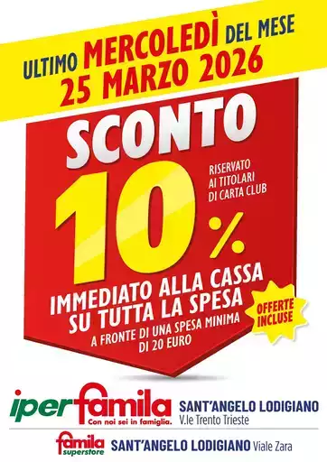 SCONTO 10% IMMEDIATO su tutta la spesa!!