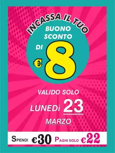 Buono sconto di 8 euro