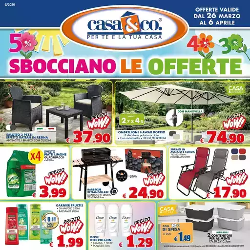 Sbocciano le offerte