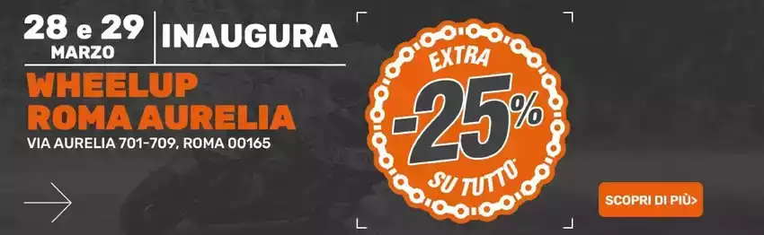 Inaugura extra -25% su tutto
