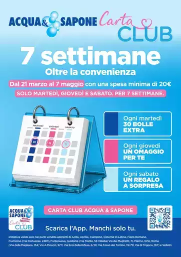 Dal 21 marzo al 7 maggio
