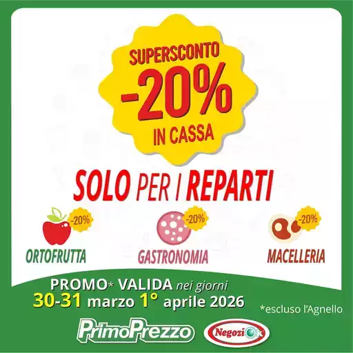 Supersconto -20% in casa Supersconto -20% in casa