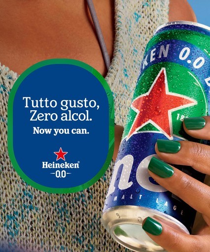 Birra Heineken® 0.0. Tutto gusto, zero alcol. Now you can!