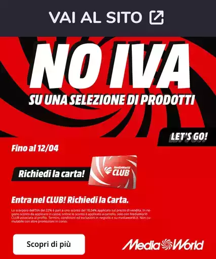 NO IVA da MediaWorld!