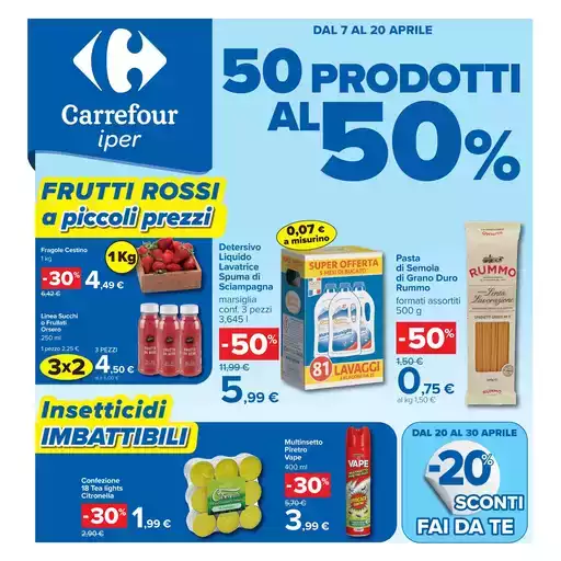 50 prodotti al 50% 50 prodotti al 50%