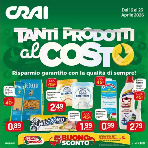Tanti prodotti al costo