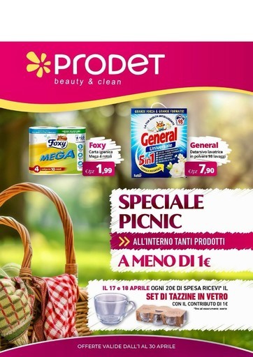 Offerte valide dall'1 al 30 aprile