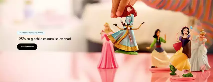 -25% su giochi e costumi selezionati