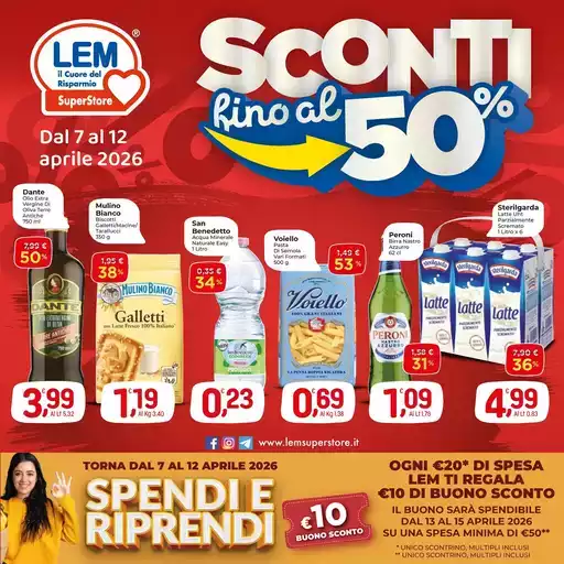 Sconti fino al 50%