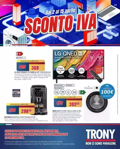 TRONY - VOLANTINO - Informatica TV Telefonia e Elettrodomestici online