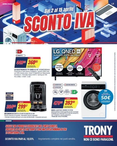 TRONY - VOLANTINO - Informatica TV Telefonia e Elettrodomestici online