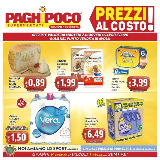 Prezzi al costo! Prezzi al costo!