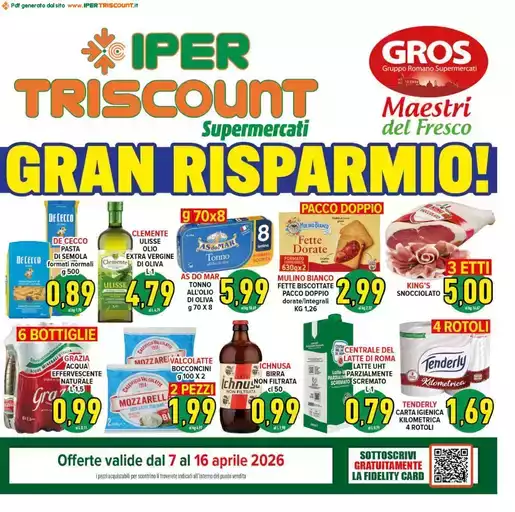 Gran risparmio! Gran risparmio!