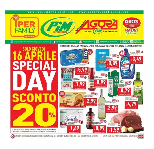 Promozione valida da 7 a 15 aprile 2026 Promozione valida da 7 a 15 aprile 2026