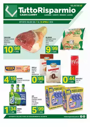 Offerte valide dal 7 al 19 Aprile 2026