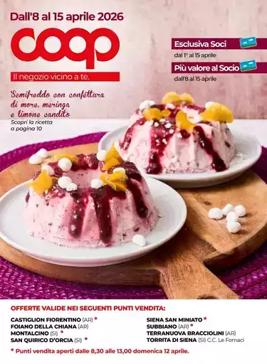 Dall'8 al 15 aprile 2026