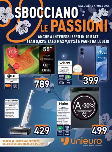 Sbocciano le passioni da Unieuro!