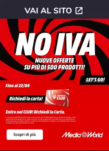 NO IVA da MediaWorld!