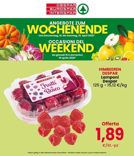 Occasioni del weekend