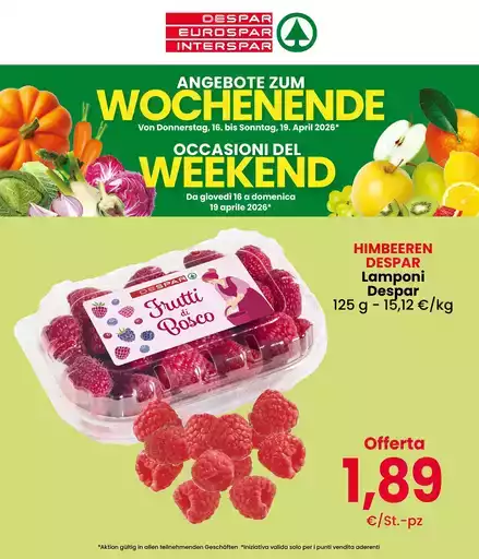 Occasioni del weekend