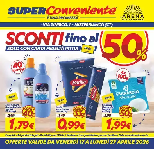Sconti fino al 50%