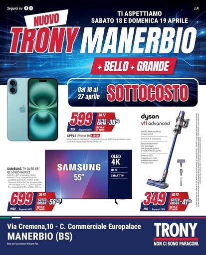 Sottocosto da Trony Manerbio!