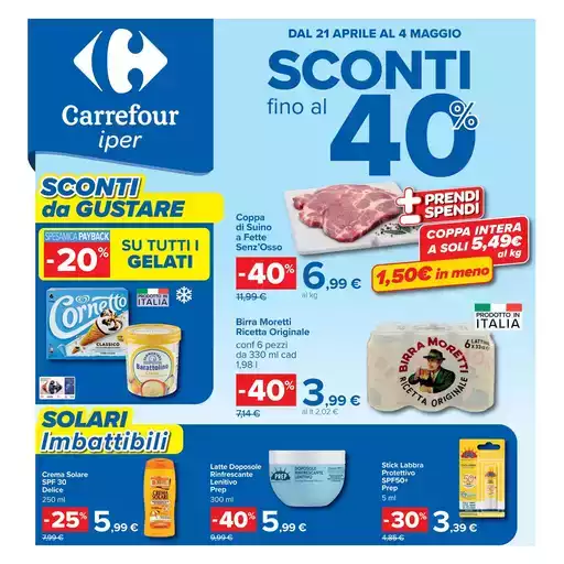 Sconti fino al 40%