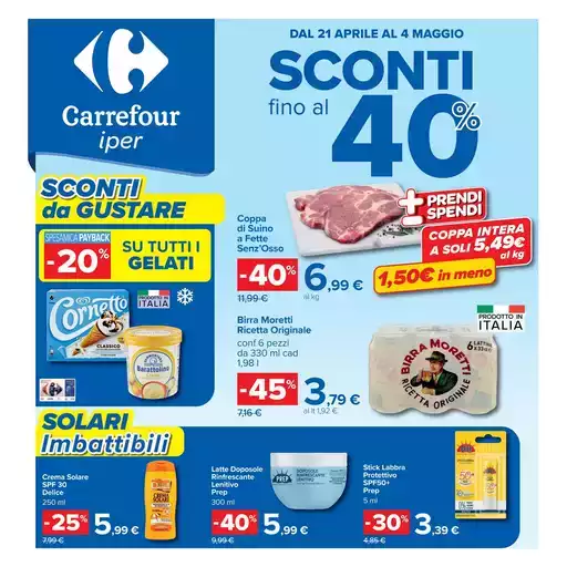 Sconti fino al 40%