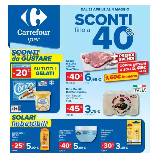 Sconti fino al 40%